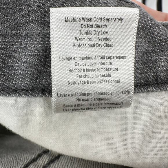 RVCA Leo Romero Jeans Short Mens 34 Gray Stretchy Denim Raw Hem Pockets Slim Fit - Picture 9 of 9